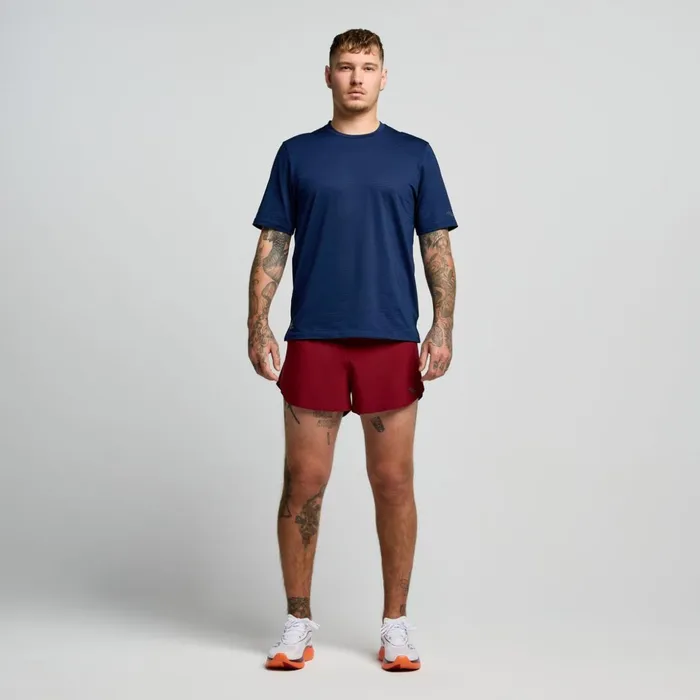 Men Kinvara Short Sleeve Navy Saucony Tops