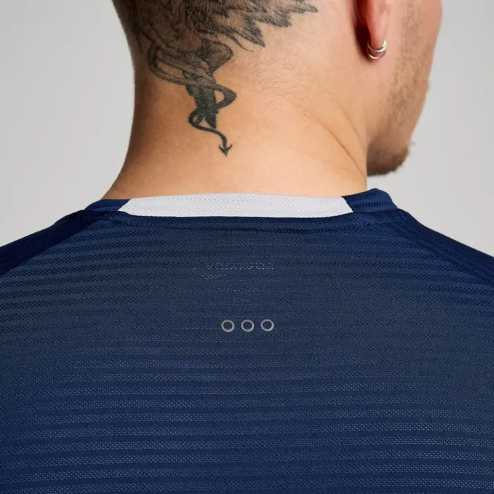 Men Kinvara Short Sleeve Navy Saucony Tops