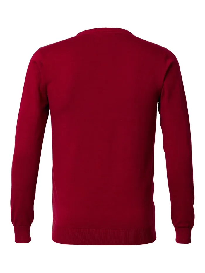 Men Knits and Sweats Petrol Industries Knitwear Round Neck Basic Collection Scar Red Men Knits and Sweats Petrol Industries Knitwear Round Neck Basic Collection Scar Red