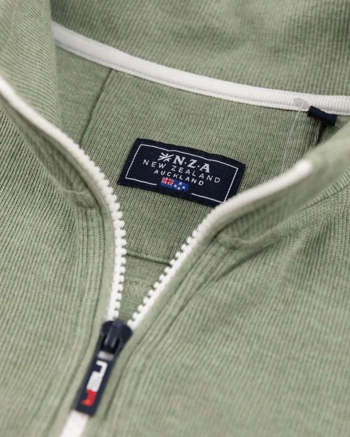 Men Knitwear NZA New Zealand Auckland Green Half Zip Sweat 8211 Sage Men Knitwear NZA New Zealand Auckland Green Half Zip Sweat 8211 Sage
