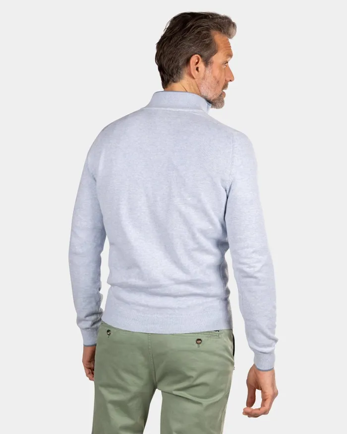 Men Knitwear NZA New Zealand Auckland Light Blue Half Zip Pullover 8211 Marble Blue Men Knitwear NZA New Zealand Auckland Light Blue Half Zip Pullover 8211 Marble Blue
