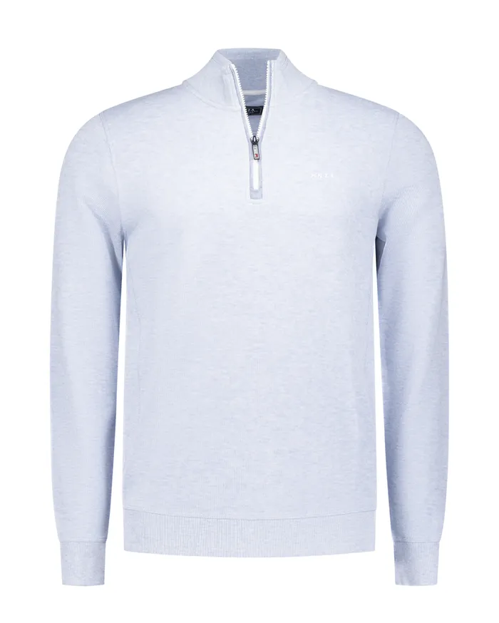 Men Knitwear NZA New Zealand Auckland Light Blue Half Zip Sweat 8211 Marble Blue Men Knitwear NZA New Zealand Auckland Light Blue Half Zip Sweat 8211 Marble Blue