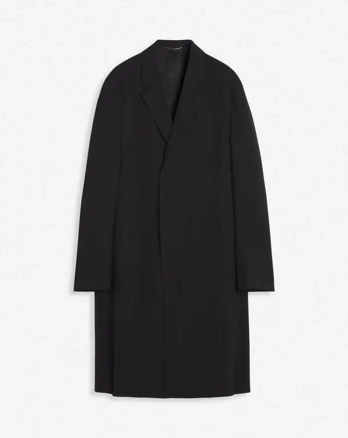 Men Lanvin Coats and Jackets Wool Coat Black