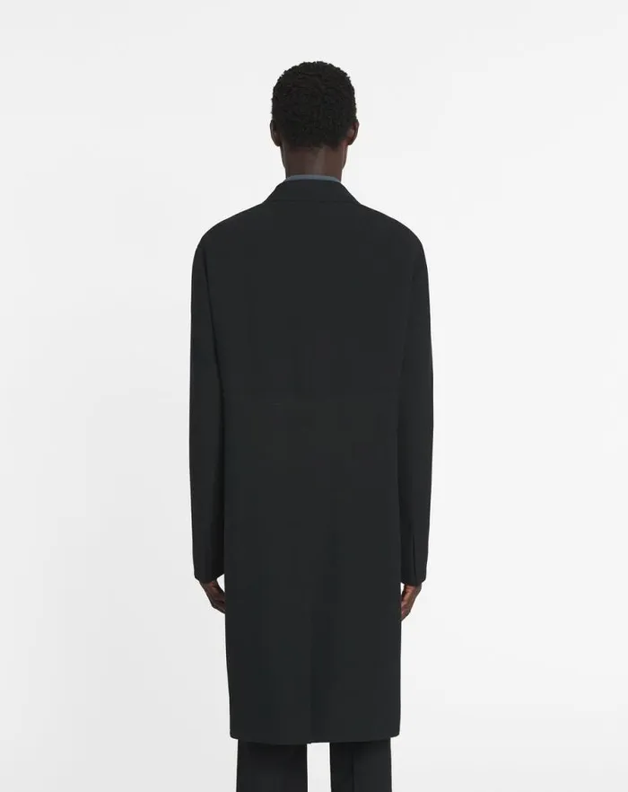 Men Lanvin Coats and Jackets Wool Coat Black Men Lanvin Coats and Jackets Wool Coat Black