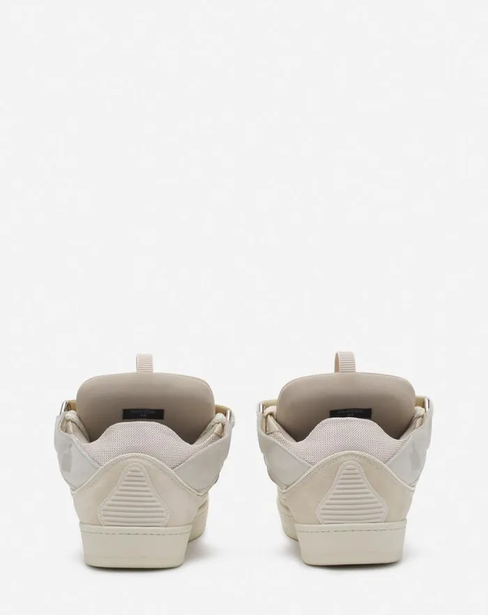 Men Lanvin Curb Leather Curb Sneakers Peach Men Lanvin Curb Leather Curb Sneakers Peach