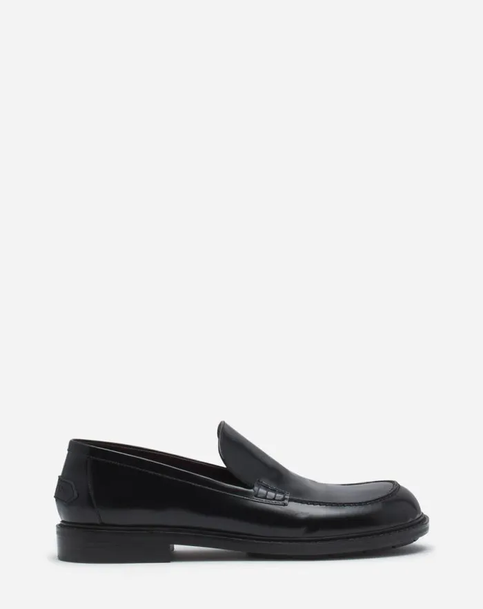Men Lanvin Loafers and Derbies Spinto Loafers In Glossy Leather Black