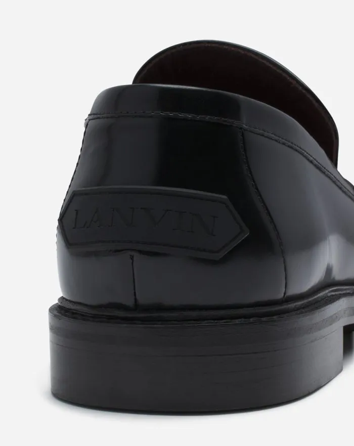 Men Lanvin Loafers and Derbies Spinto Loafers In Glossy Leather Black Men Lanvin Loafers and Derbies Spinto Loafers In Glossy Leather Black