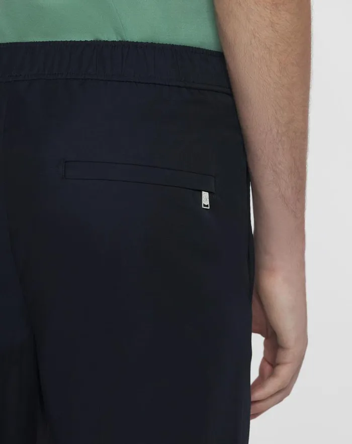 Men Lanvin Pants and Shorts Elastic Waistband Pants In Technical Cotton Navy Blue Men Lanvin Pants and Shorts Elastic Waistband Pants In Technical Cotton Navy Blue