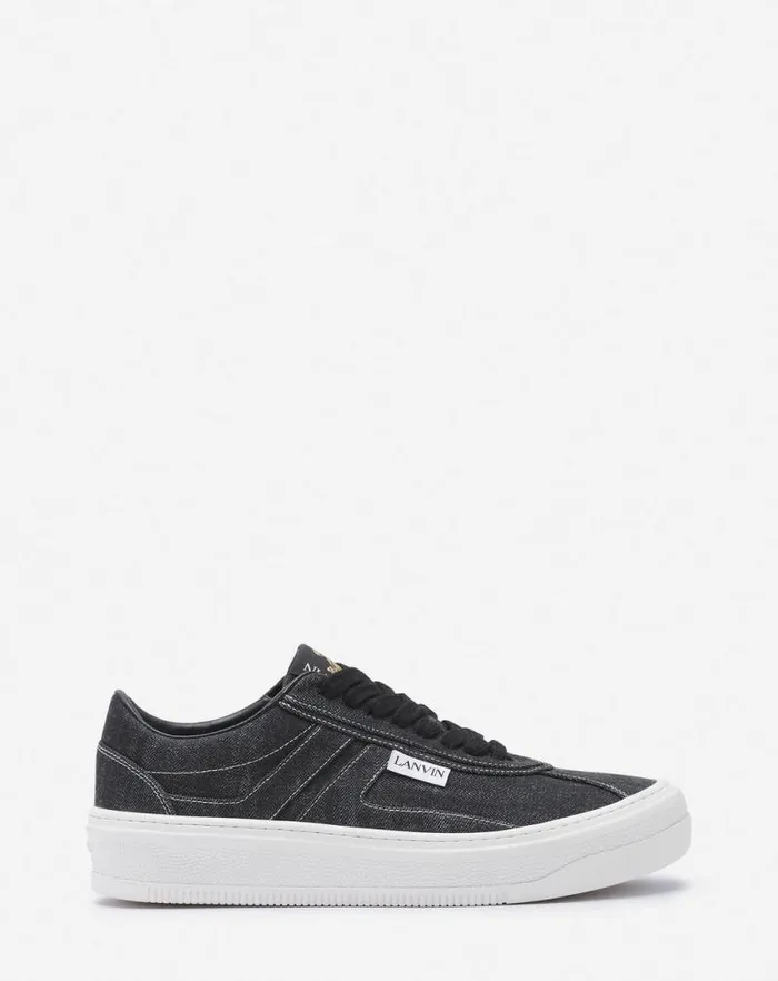 Men Lanvin Sneakers Cash Sneakers By Lanvin In Denim Blackwhite