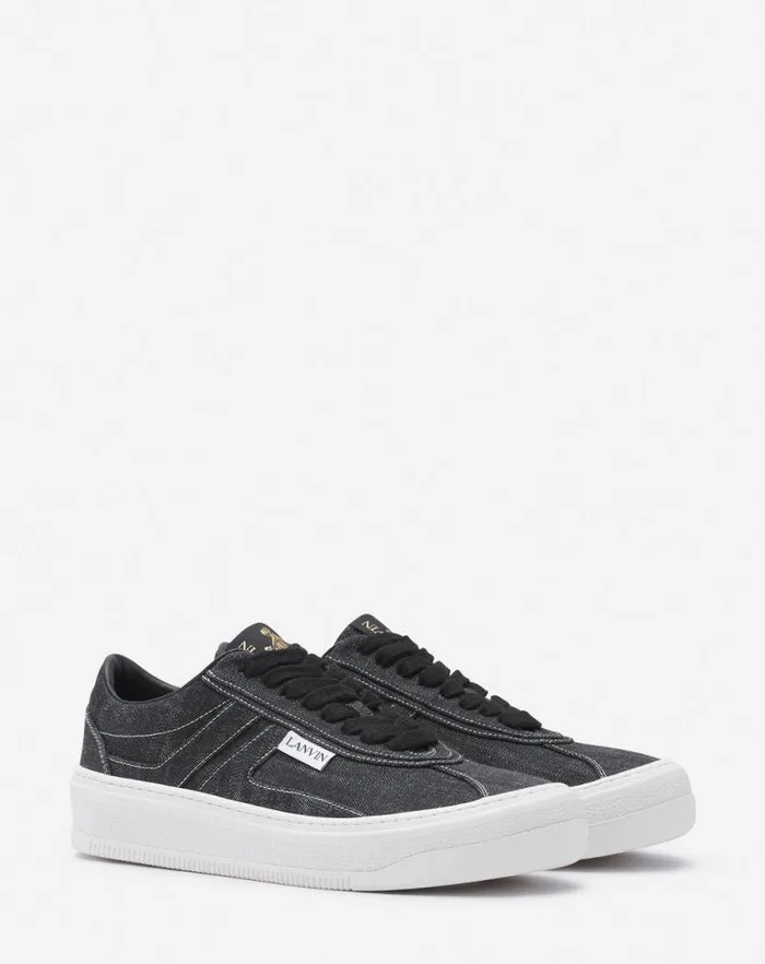 Men Lanvin Sneakers Cash Sneakers By Lanvin In Denim Blackwhite Men Lanvin Sneakers Cash Sneakers By Lanvin In Denim Blackwhite