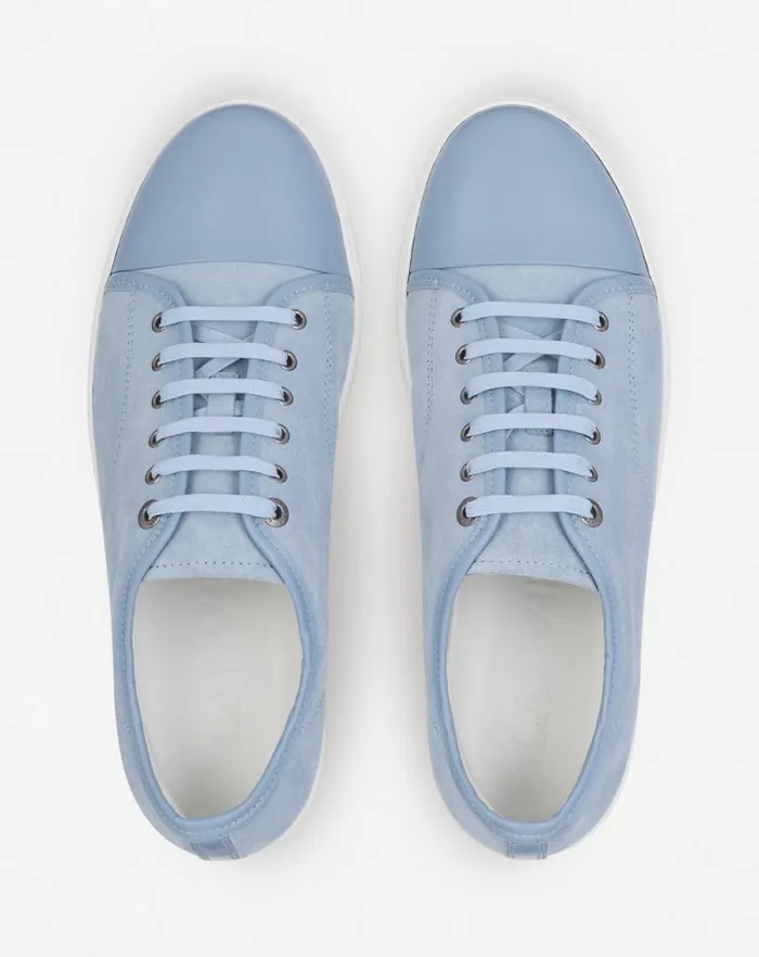 Men Lanvin Sneakers Dbb1 Leather And Suede Sneakers Cornflower Men Lanvin Sneakers Dbb1 Leather And Suede Sneakers Cornflower