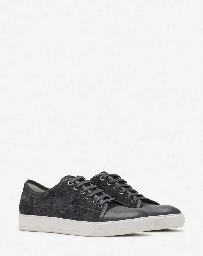 Men Lanvin Sneakers Dbb1 Sneakers In Corduroy Steel Men Lanvin Sneakers Dbb1 Sneakers In Corduroy Steel