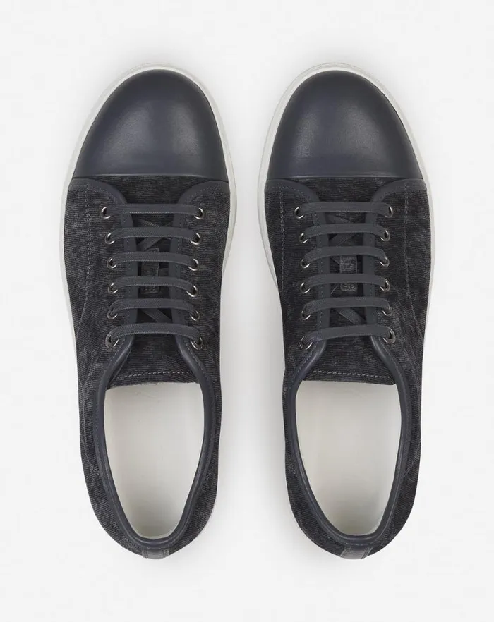 Men Lanvin Sneakers Dbb1 Sneakers In Corduroy Steel Men Lanvin Sneakers Dbb1 Sneakers In Corduroy Steel