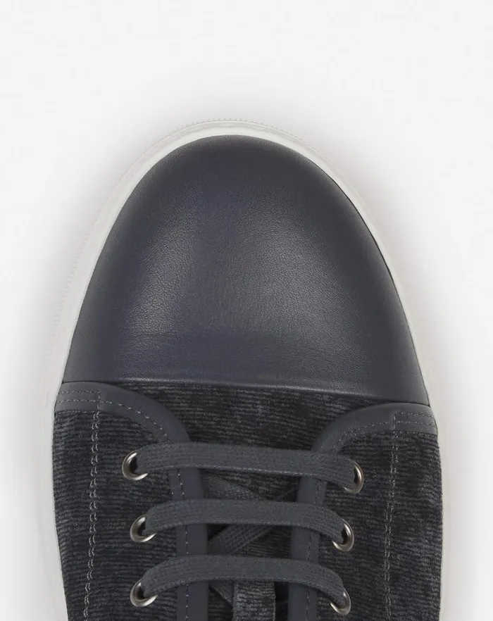 Men Lanvin Sneakers Dbb1 Sneakers In Corduroy Steel Men Lanvin Sneakers Dbb1 Sneakers In Corduroy Steel