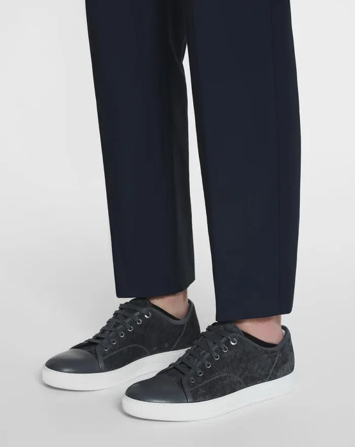 Men Lanvin Sneakers Dbb1 Sneakers In Corduroy Steel Men Lanvin Sneakers Dbb1 Sneakers In Corduroy Steel