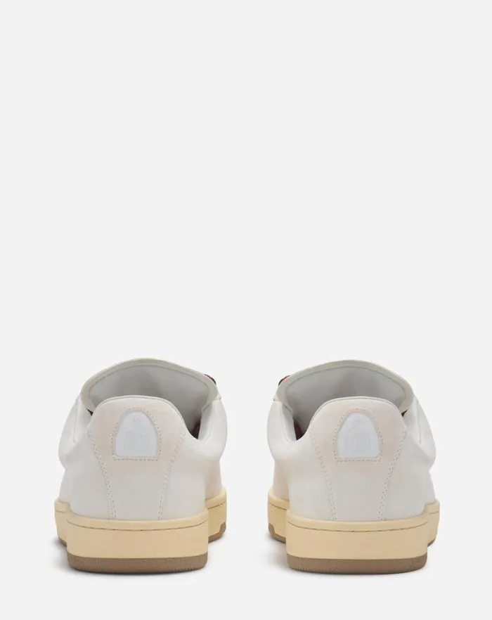 Men Lanvin Sneakers Suede Curb Lite Sneakers White