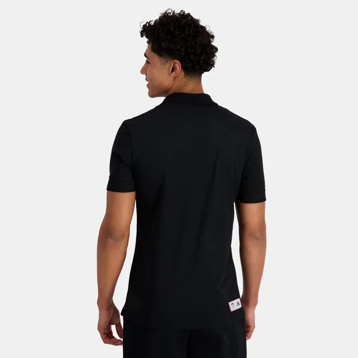 Men Le Coq Sportif Polos Shirts Paris 2024 Polo Shirt Black