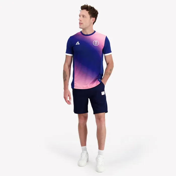Men Le Coq Sportif Shorts Paris 2024 Shorts Bleu Nuit Men Le Coq Sportif Shorts Paris 2024 Shorts Bleu Nuit