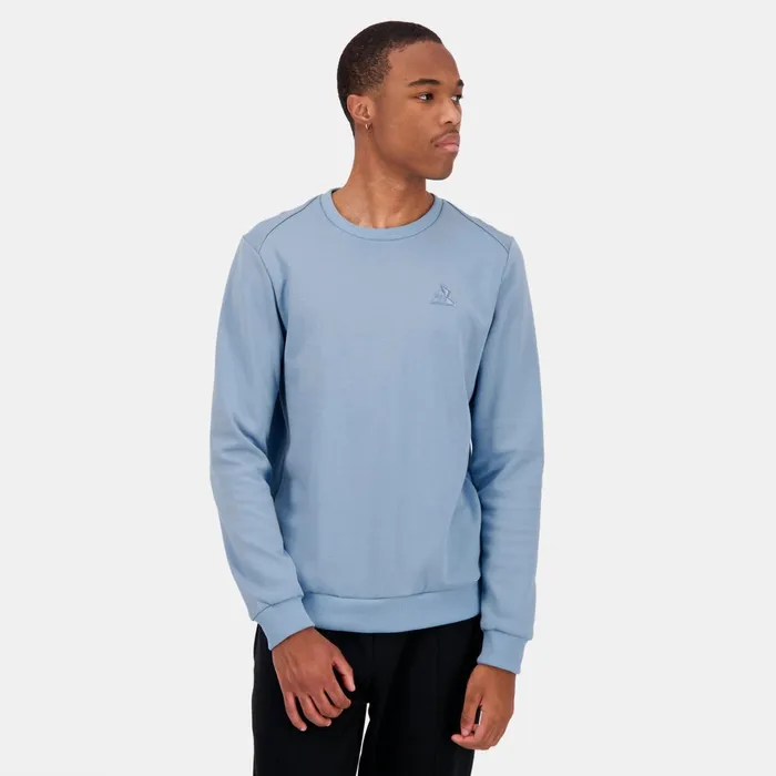 Men Le Coq Sportif Sweatshirts Ton Sur Ton RoundNeck Sweatshirtshirt Faded Denim