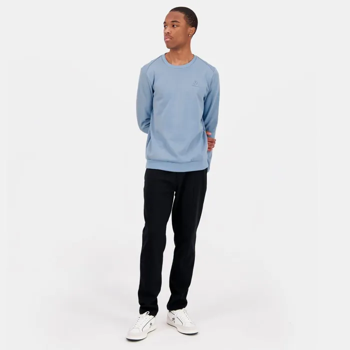 Men Le Coq Sportif Sweatshirts Ton Sur Ton RoundNeck Sweatshirtshirt Faded Denim