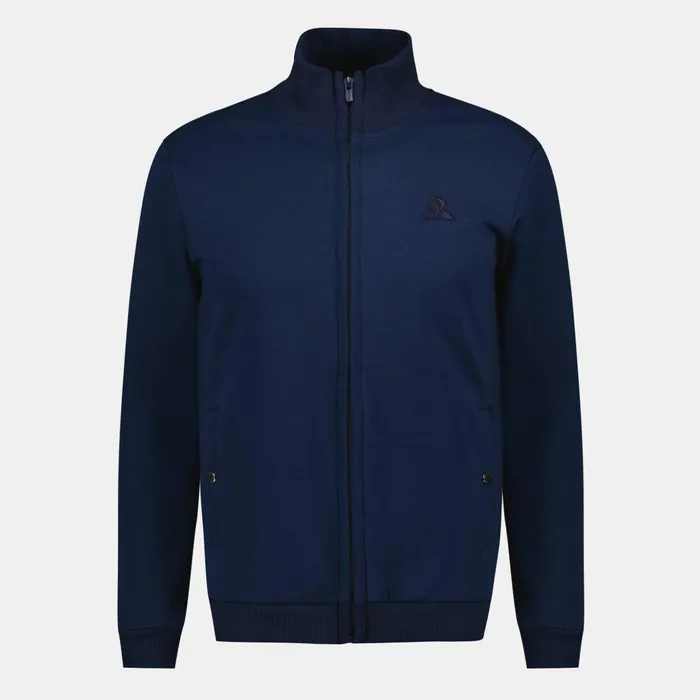 Men Le Coq Sportif Sweatshirts Ton Sur Ton ZipUp Sweatshirtshirt Dark Velvet