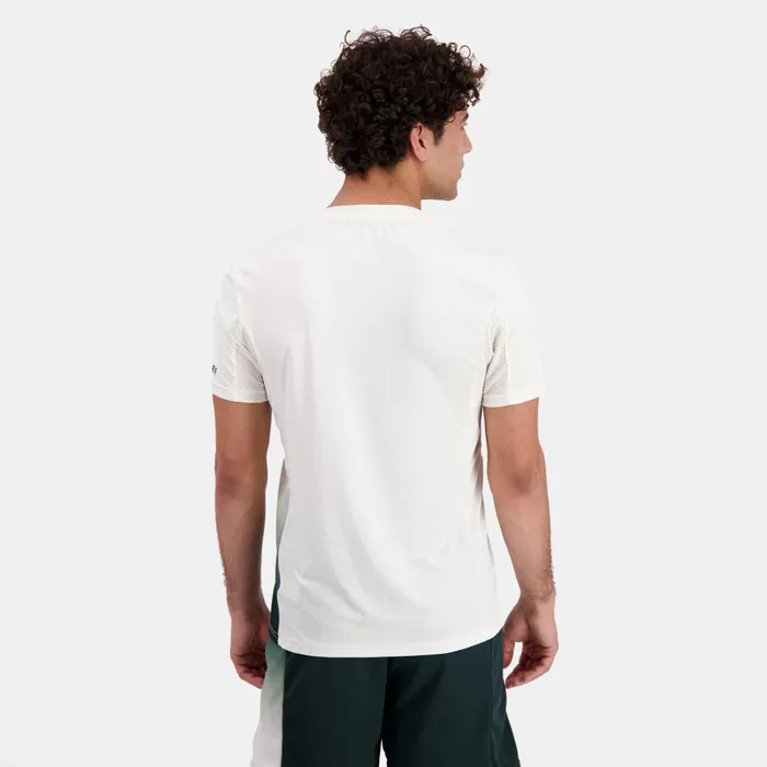 Men Le Coq Sportif Tshirts And Tops Performance Tennis TShirt Marshmallow