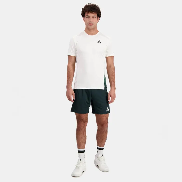 Men Le Coq Sportif Tshirts And Tops Performance Tennis TShirt Marshmallow