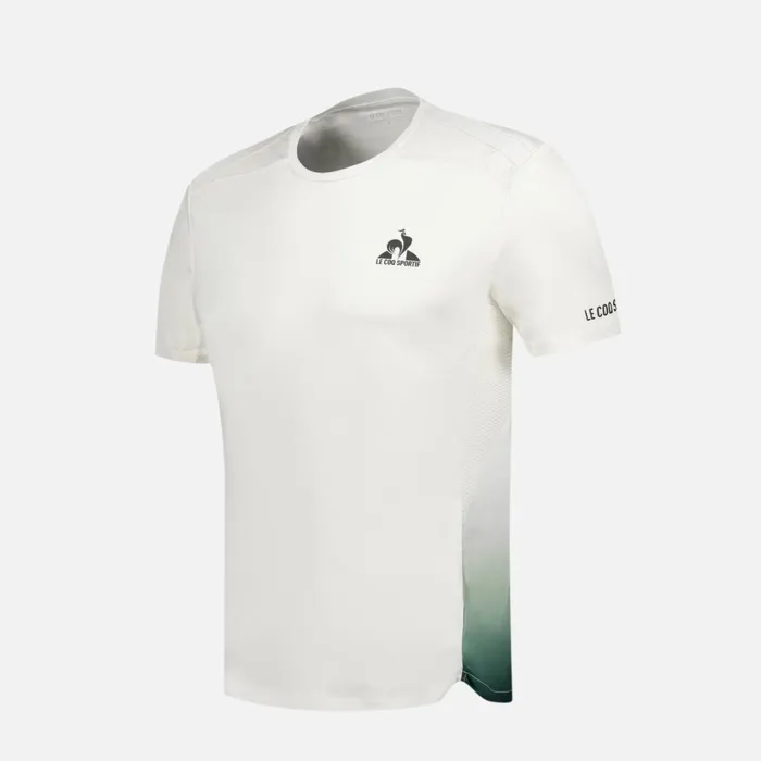 Men Le Coq Sportif Tshirts And Tops Performance Tennis TShirt Marshmallow