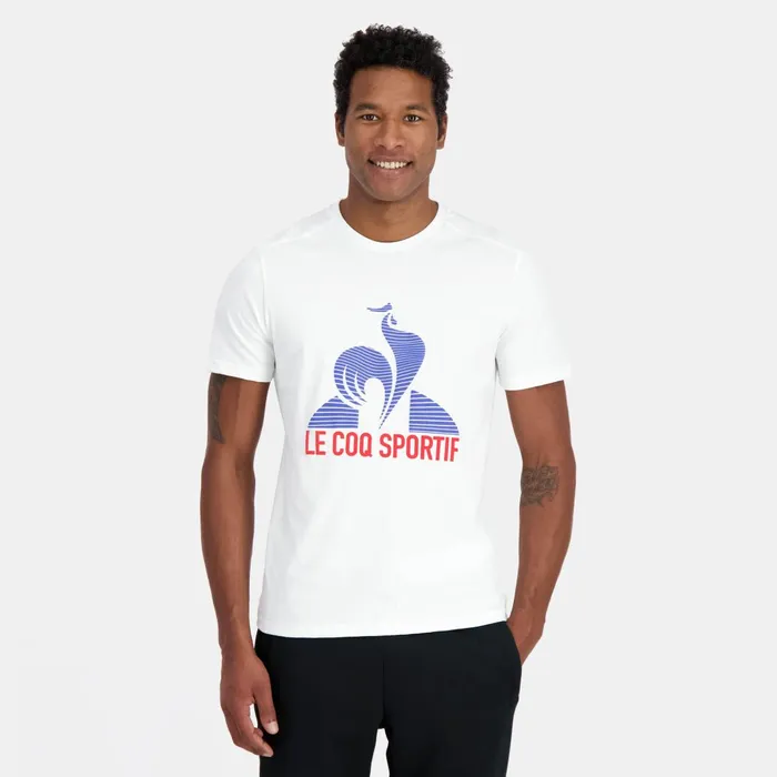 Men Le Coq Sportif Tshirts And Tops Tennis TShirt Nowrouge Elecbleu Elec