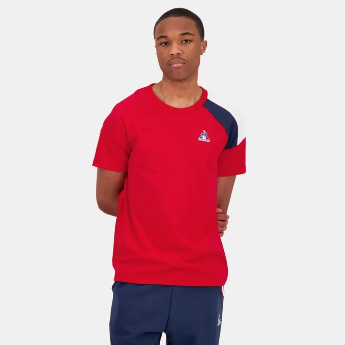 Men Le Coq Sportif Tshirts And Tops Tricolore Tshirt Homme Pur Rouge