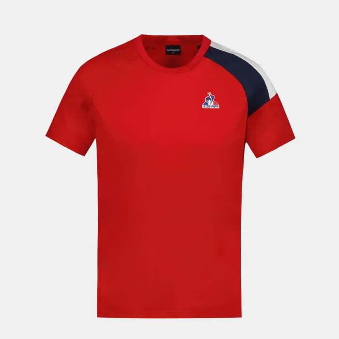 Men Le Coq Sportif Tshirts And Tops Tricolore Tshirt Homme Pur Rouge
