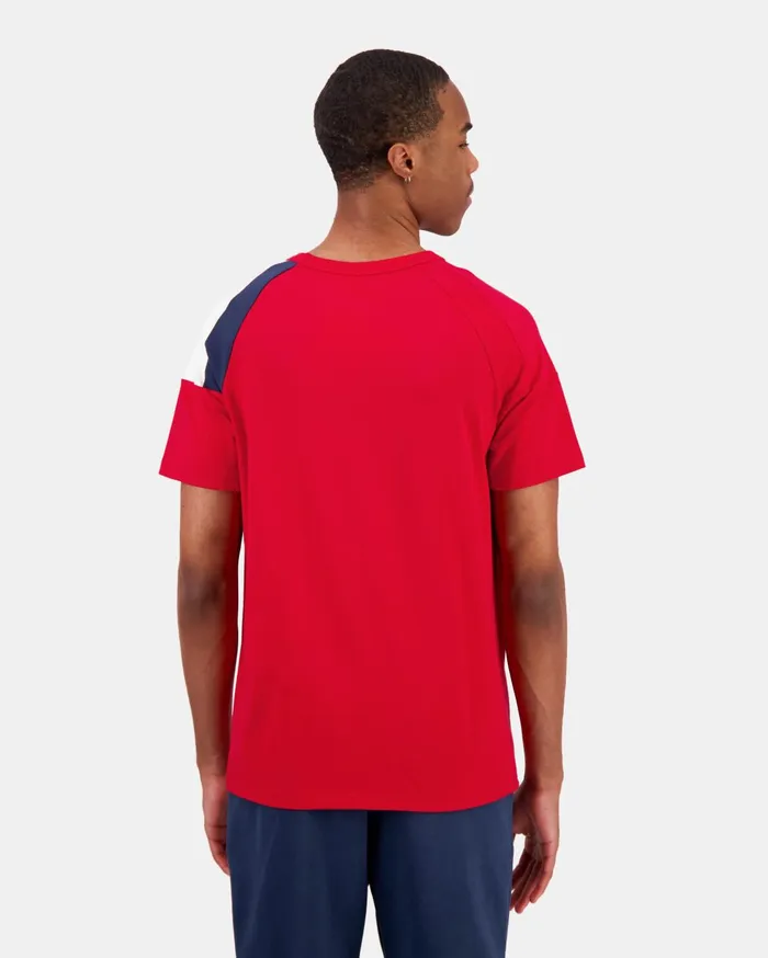 Men Le Coq Sportif Tshirts And Tops Tricolore Tshirt Homme Pur Rouge