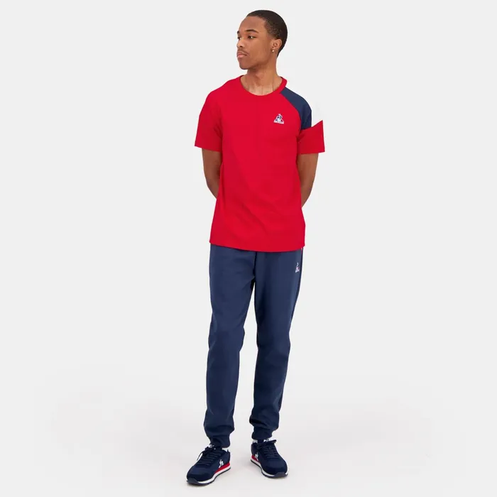 Men Le Coq Sportif Tshirts And Tops Tricolore Tshirt Homme Pur Rouge