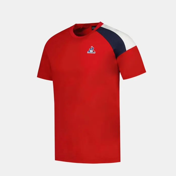Men Le Coq Sportif Tshirts And Tops Tricolore Tshirt Homme Pur Rouge