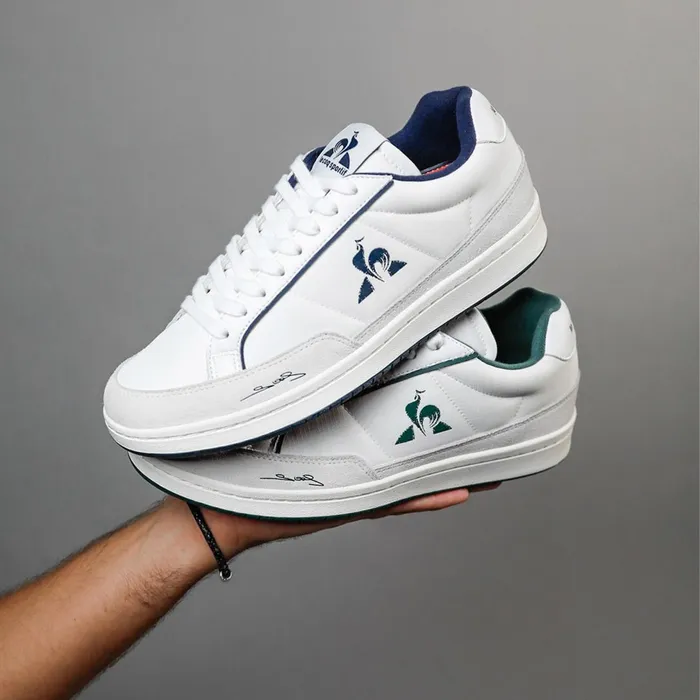 Men Le Coq Sportif Trainers And Sneakers Shoes NOAH2 RIPSTOP Optical Whitedress Blue Men Le Coq Sportif Trainers And Sneakers Shoes NOAH2 RIPSTOP Optical Whitedress Blue