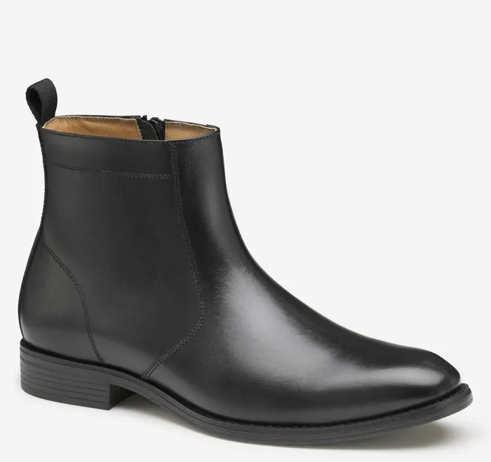 Men Lewis Zip Boot Black Full Grain JohnstonandMurphy Boots