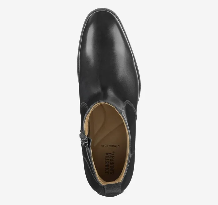 Men Lewis Zip Boot Black Full Grain JohnstonandMurphy Boots Men Lewis Zip Boot Black Full Grain JohnstonandMurphy Boots