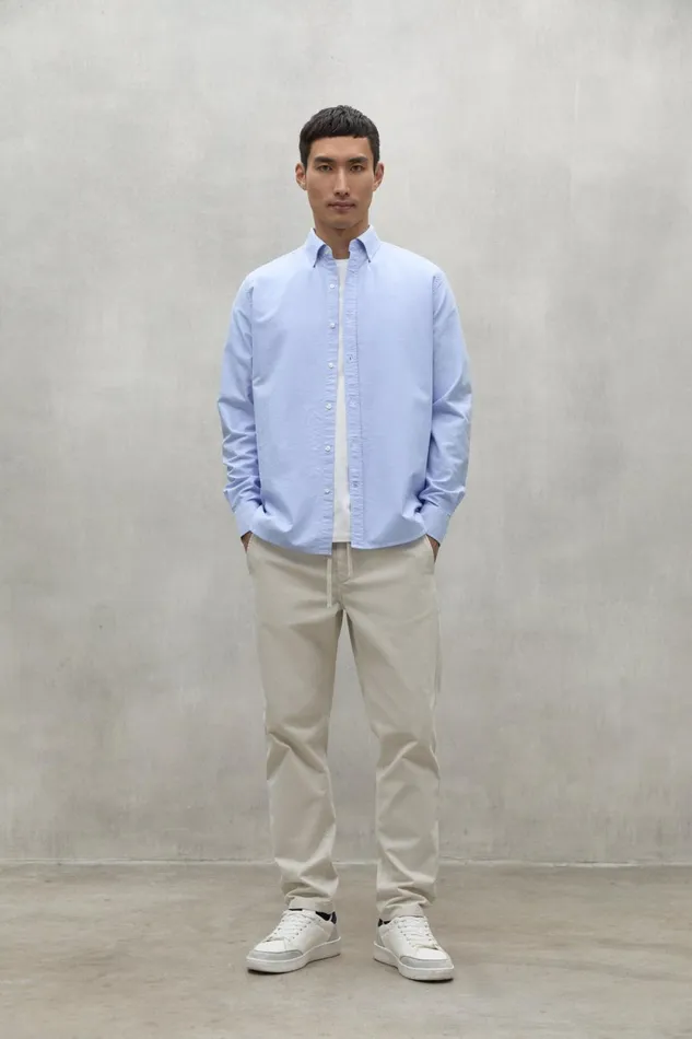 Men Light Blue Antonio Shirt Ecoalf Shirts