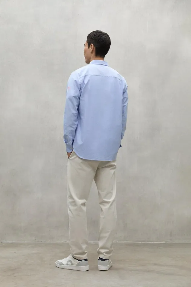 Men Light Blue Antonio Shirt Ecoalf Shirts