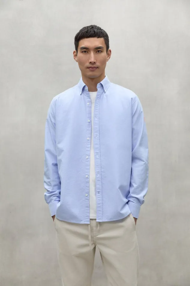 Men Light Blue Antonio Shirt Ecoalf Shirts