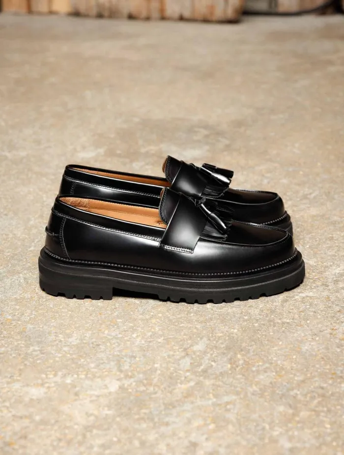 Men Loafers Bobbies Mal Siyah Black