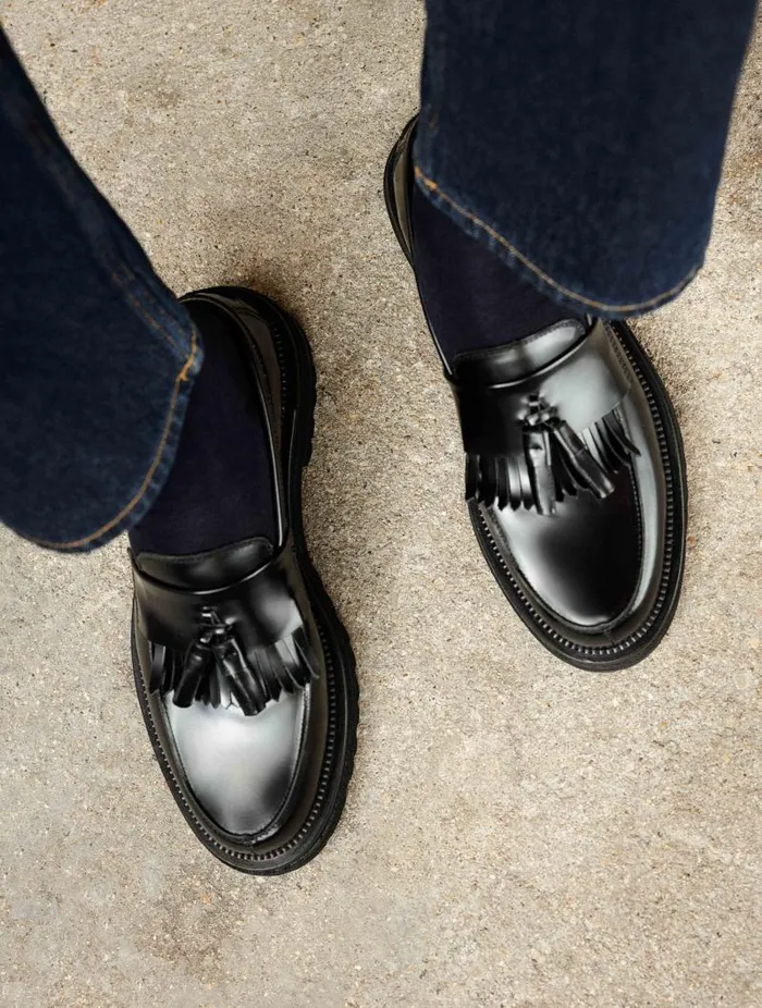 Men Loafers Bobbies Mal Siyah Black Men Loafers Bobbies Mal Siyah Black