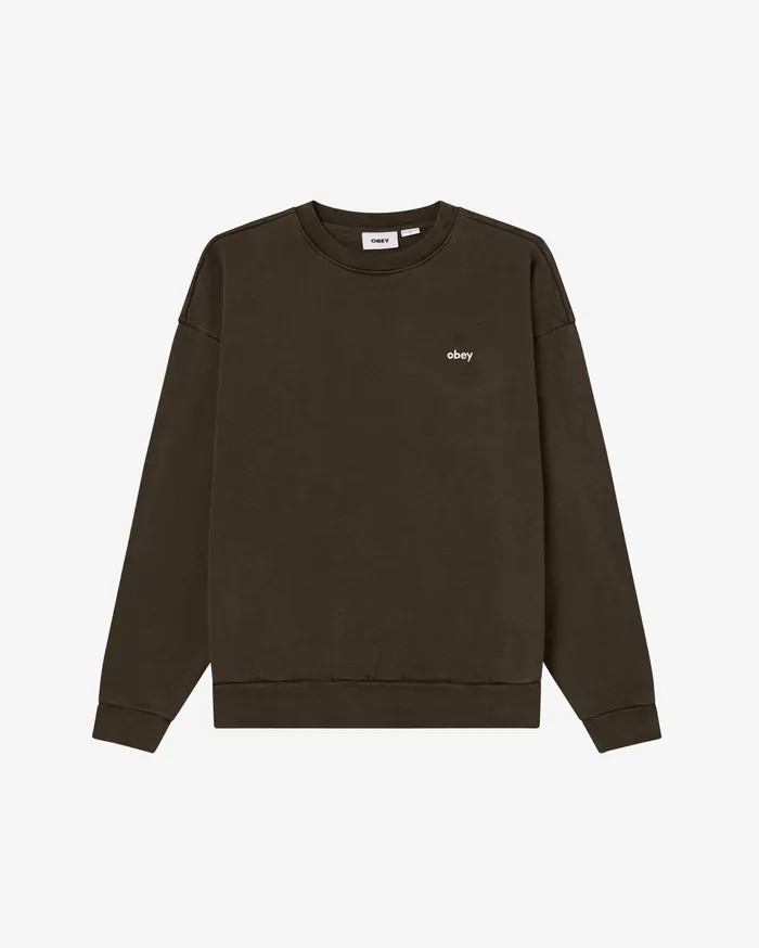Men LOWERCASE PIGMENT CREWNECK Pigment Rosin SWEATSHIRTS OBEY Clothing