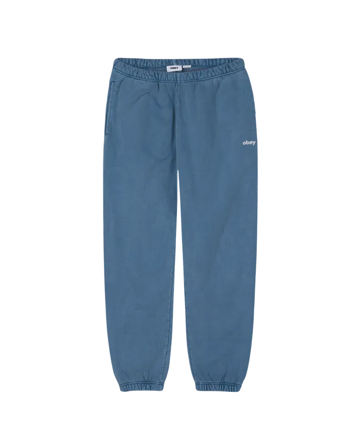 Men LOWERCASE PIGMENT SWEATPANT Pigment Coronet Blue BOTTOMS OBEY Clothing