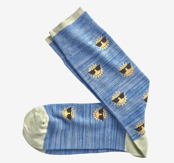 Men Novelty Socks Blue Sun JohnstonandMurphy Socks