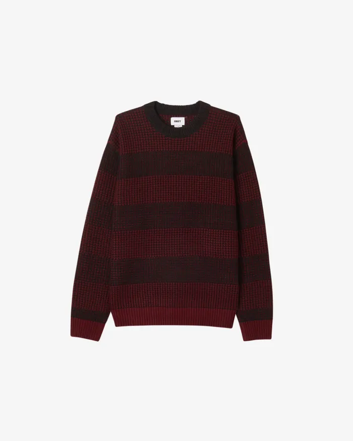 Men OBEY Clothing JASON SWEATER Zinfandel Multi SWEATERS