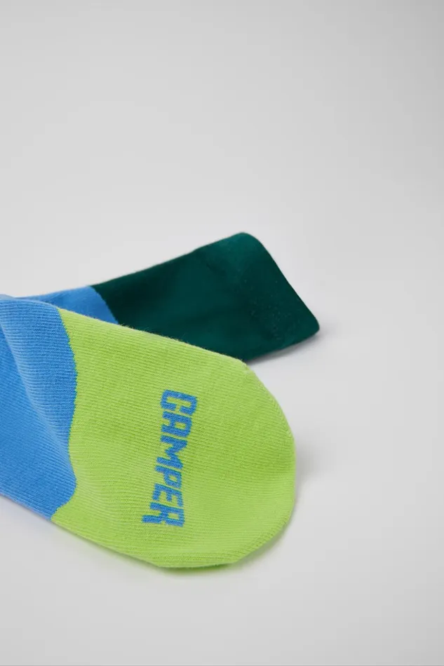 Men Odd Socks Pack Two Pair Pack Of Long Multicolored Socks Camper Socks