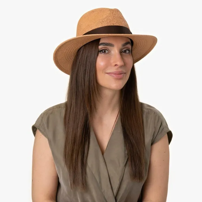 Men Panama Hats Mayser Ricardo Crochet Panama Hat Camel Men Panama Hats Mayser Ricardo Crochet Panama Hat Camel