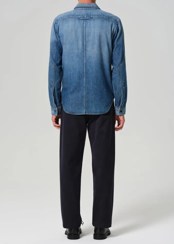Men Pants Citizens Of Humanity Flat Front Chino In Navy
