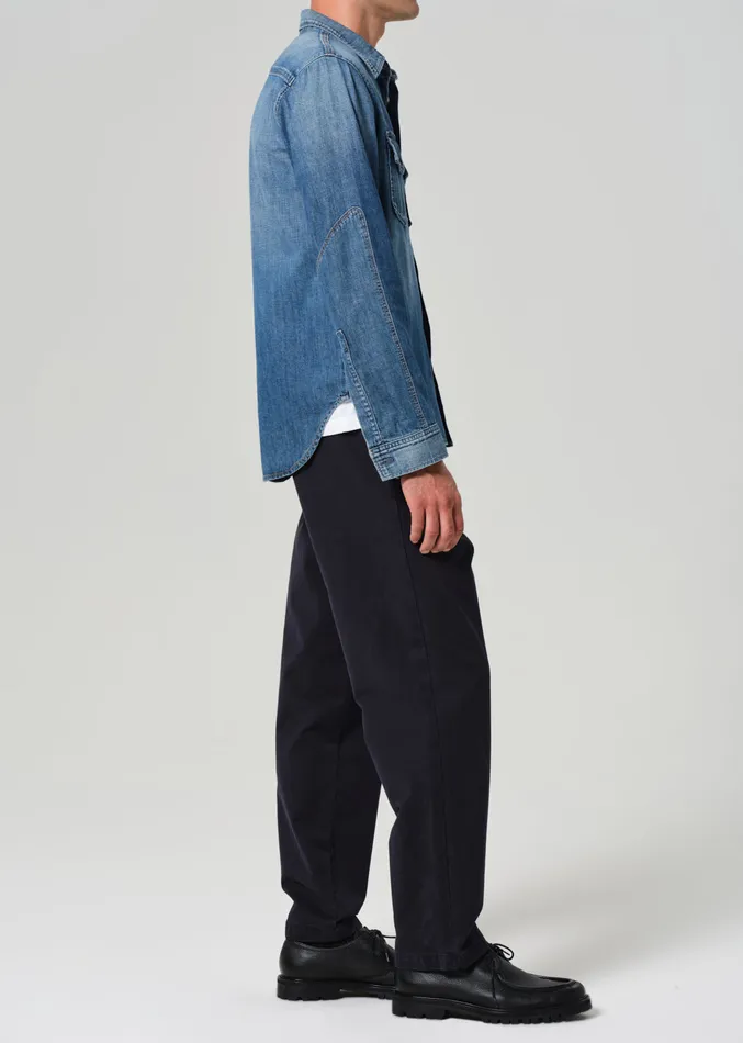Men Pants Citizens Of Humanity Flat Front Chino In Navy